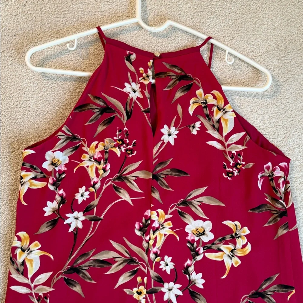 NWT White House Black‎ Market Red Halter Sundress - Size:Large - Picture 4 of 5